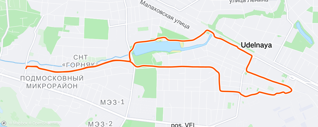 Map of the activity, 🌦 Evening Run