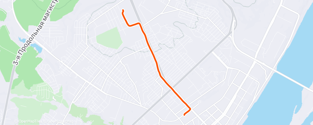 Map of the activity, Утренний забег