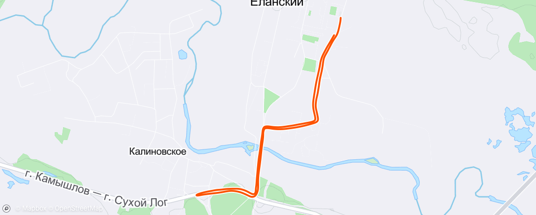 Map of the activity, Вечерний забег