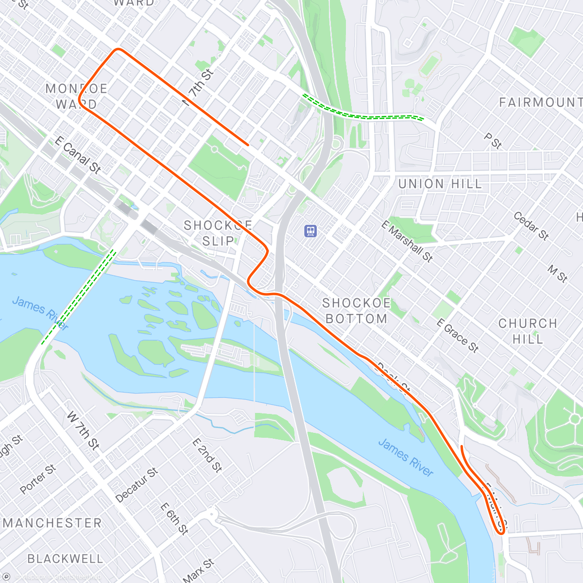 Map of the activity, Zwift - Big Gear SST - 3x5 in Richmond