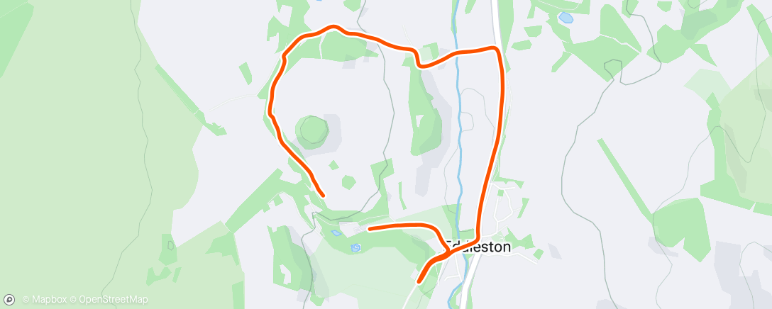 Map of the activity, Afternoon Run