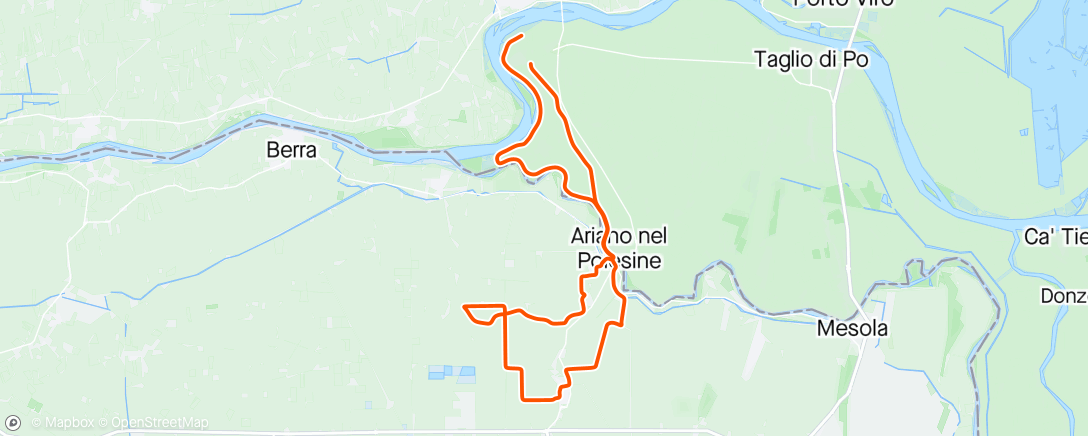 Map of the activity, Sessione di mountain biking serale