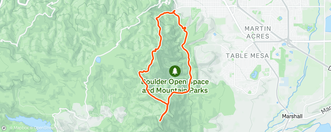 Map of the activity, Morning Run