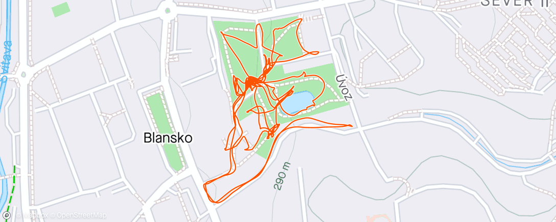 Map of the activity, Orientak se Zuzkou