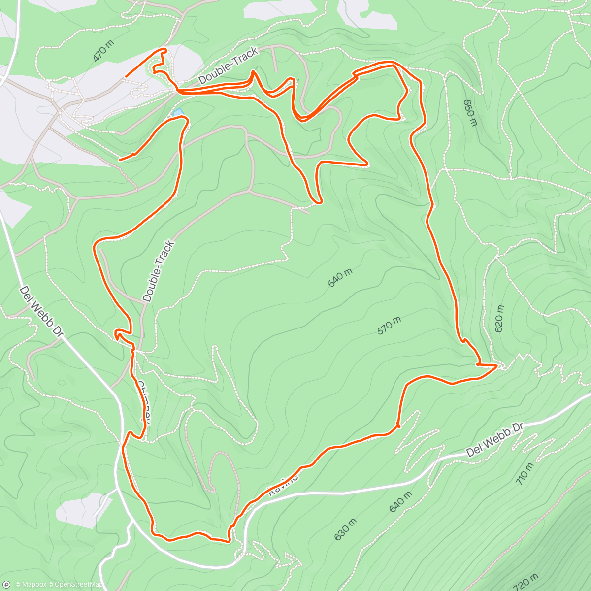 Mapa de la actividad (Mother f’in snakes on the mother f’in trail!)