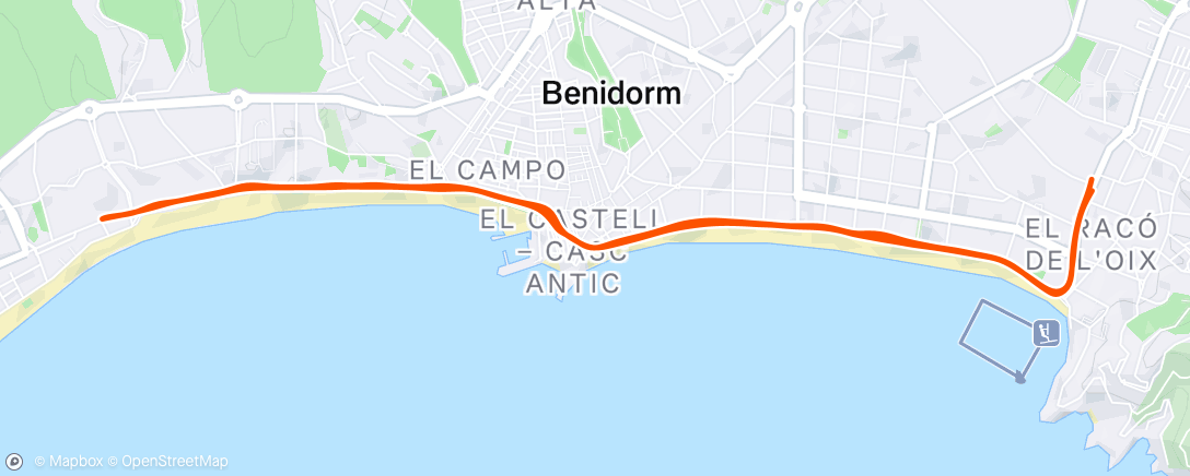 Map of the activity, Easy seaside run 😊