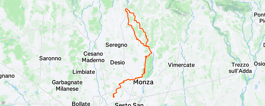 Mapa de la actividad (Giro in mtb)