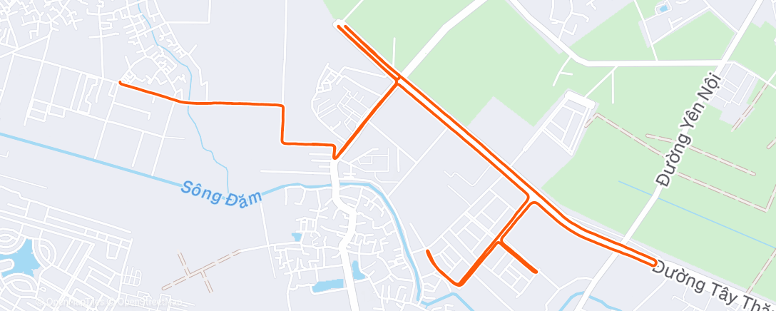 Map of the activity, Morning Run