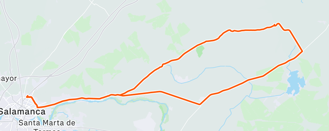 Map of the activity, Lunch Ride