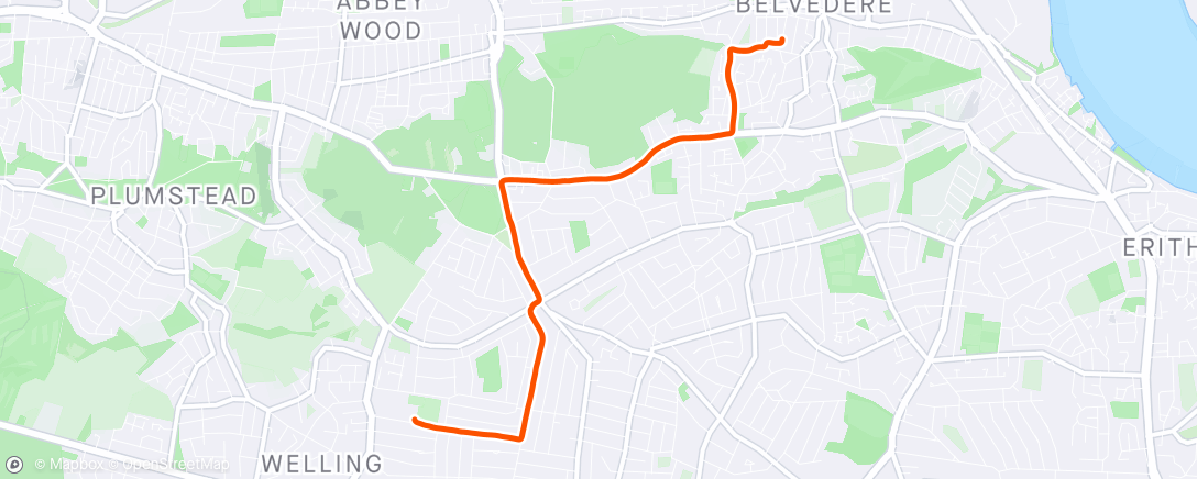 Map of the activity, Afternoon Ride home from work.