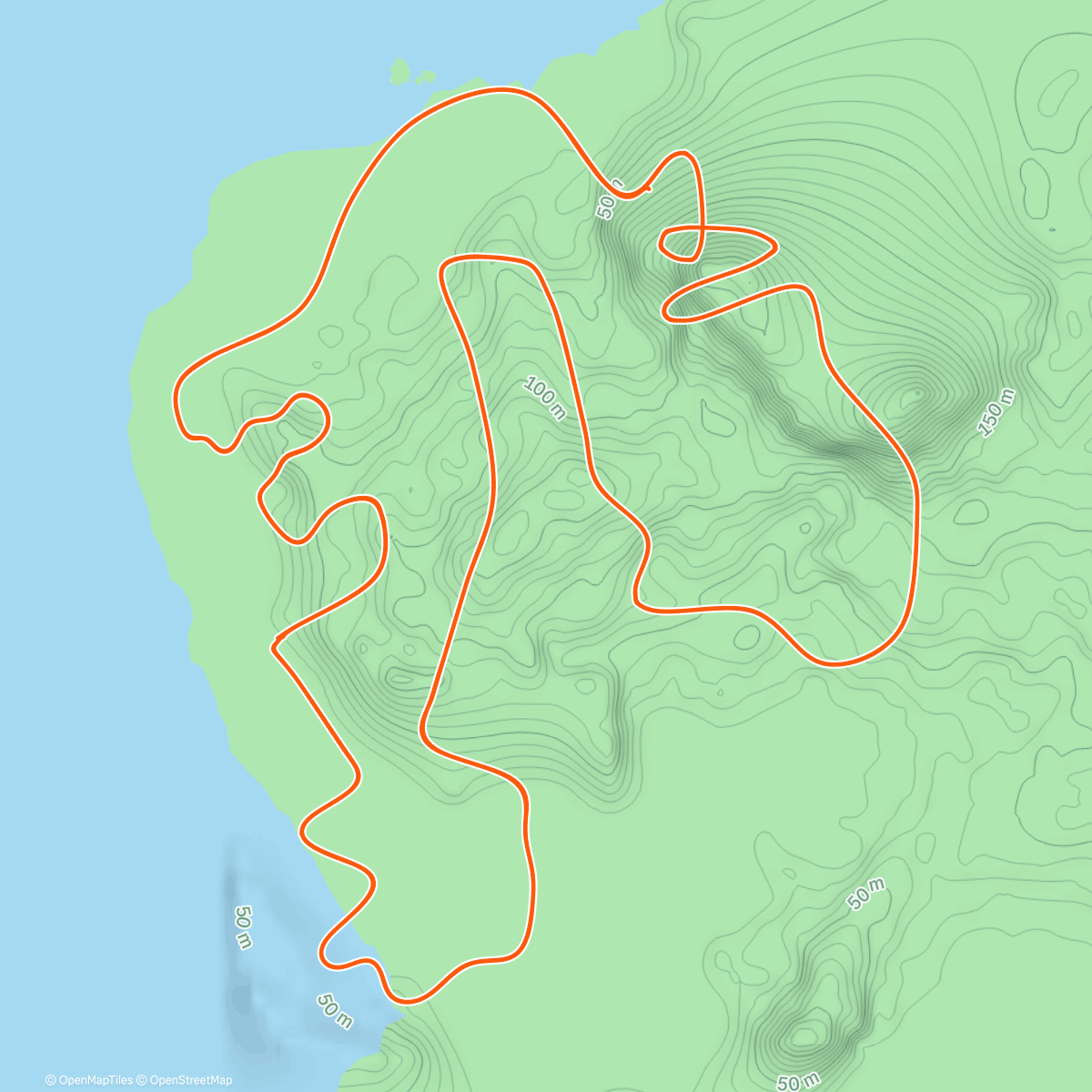 Карта физической активности (Zwift - Itza Party in Watopia)