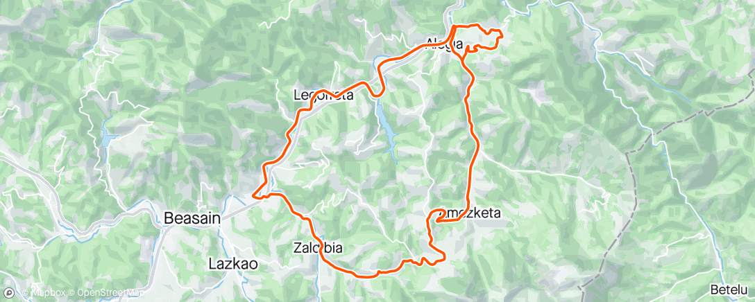 Map of the activity, Prueba Villafranca - Ordiziako Klasika
