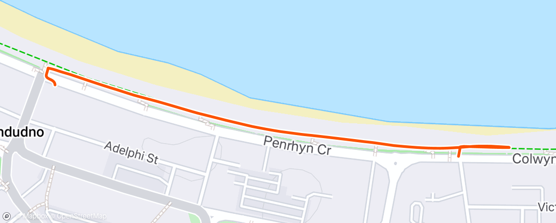 Map of the activity, Afternoon Run