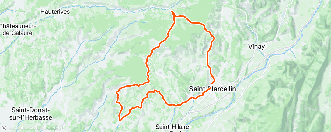 Map of the activity, Sortie vélo le matin