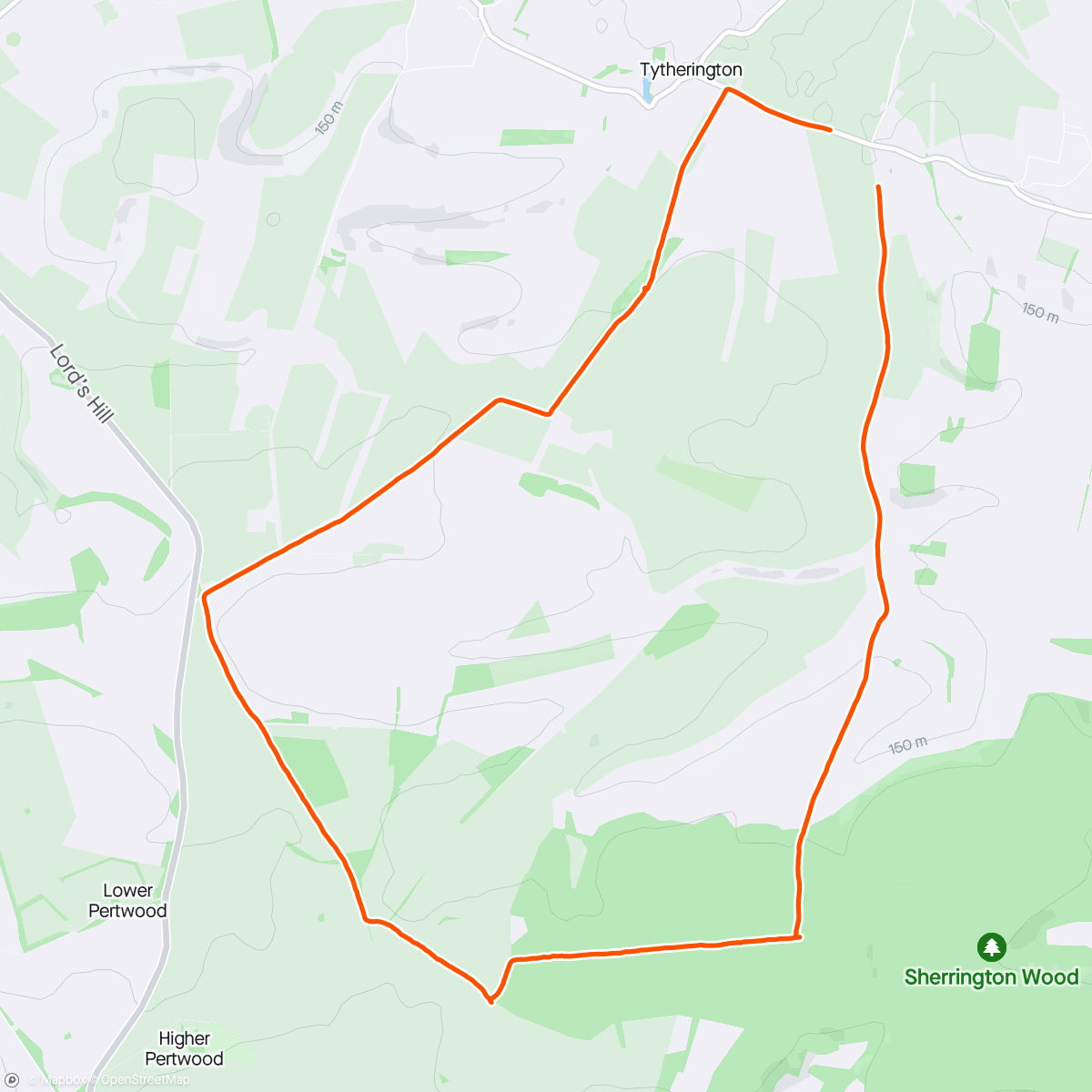 Map of the activity, Run with Leon