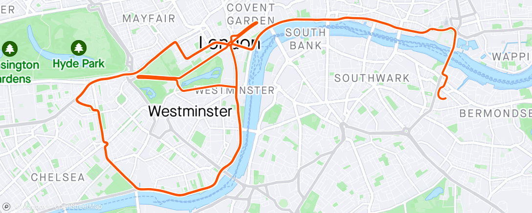 Map of the activity, Zwift - The London Pretzel in London
