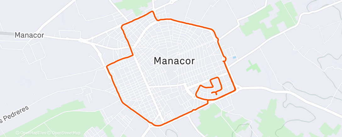 Map of the activity, Carrera de mañana