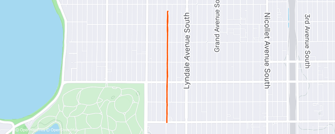 Map of the activity, Evening Walk