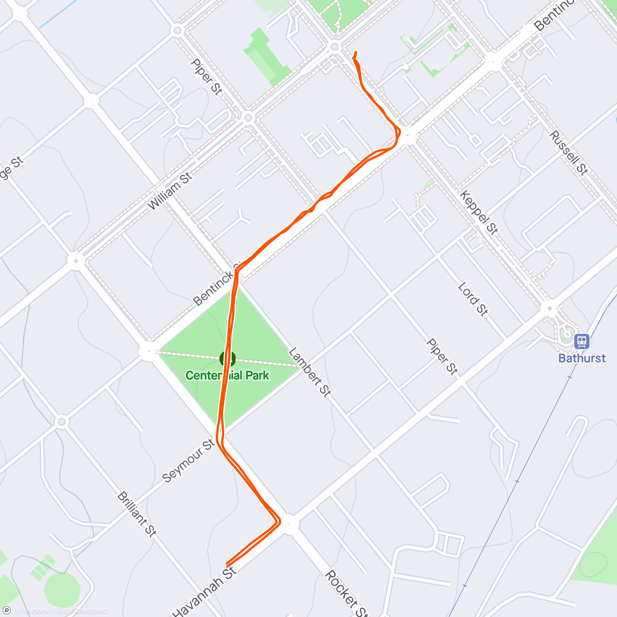 Map of the activity, Hot cross bun walk