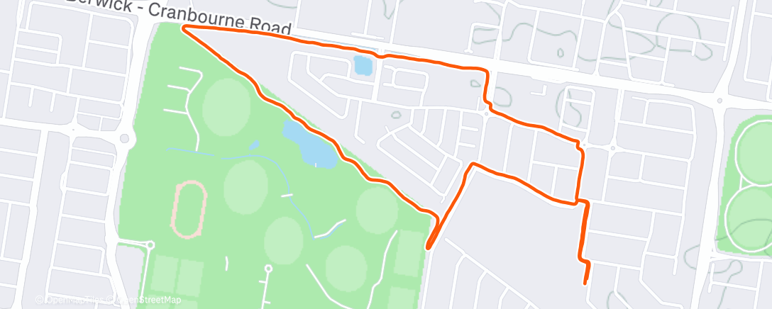 Map of the activity, Morning Walk