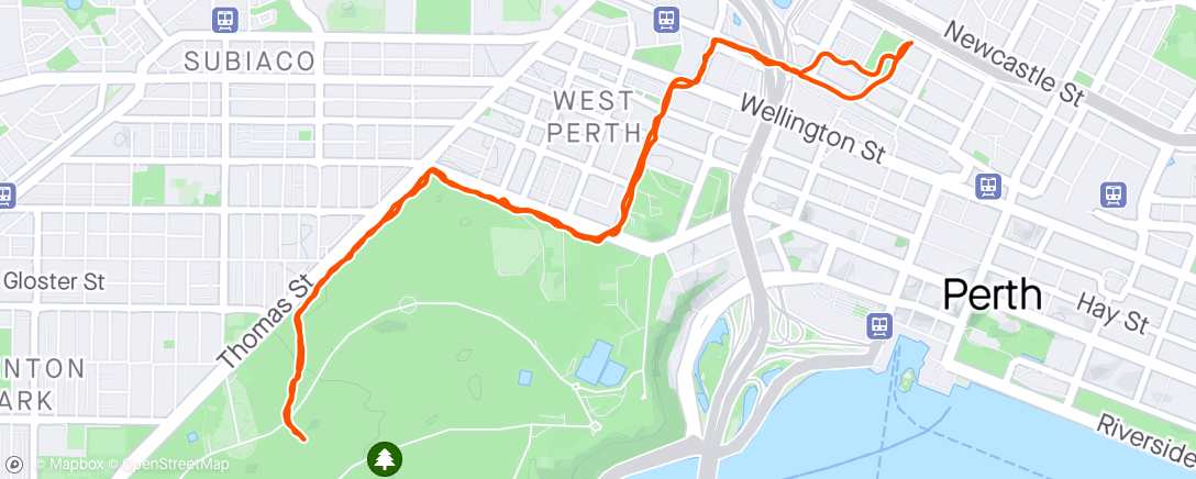 Map of the activity, Slow morning run