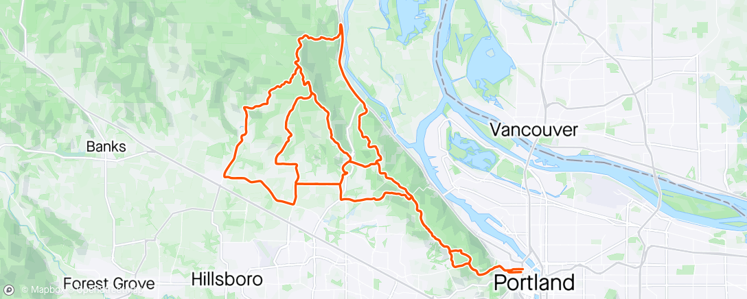 Map of the activity, PDX climbing around