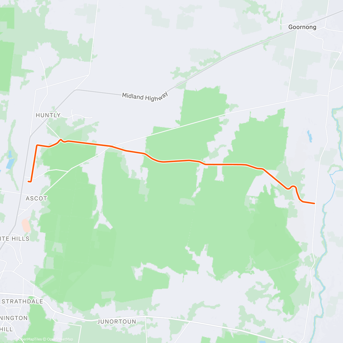 Map of the activity, Morning Ride