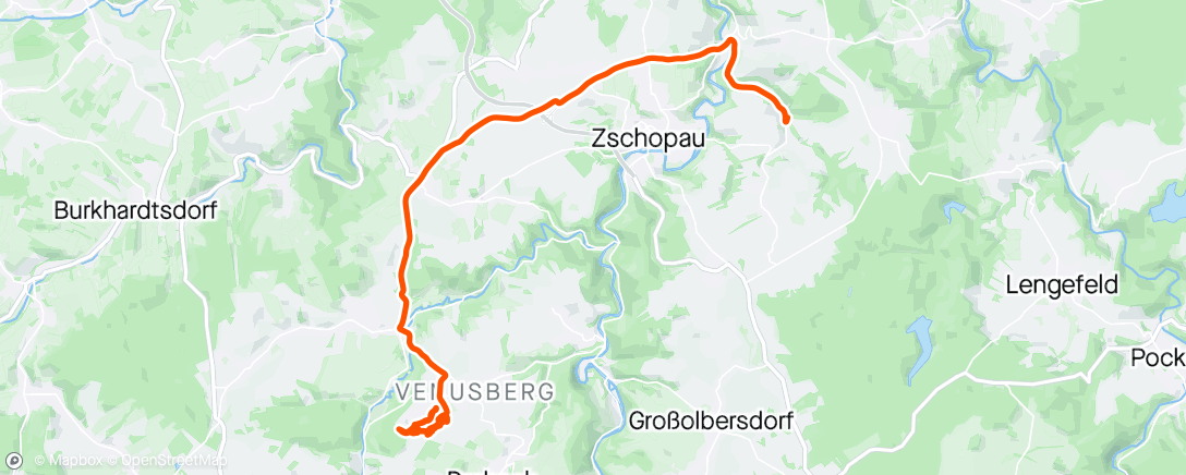 Map of the activity, Mittagsradfahrt