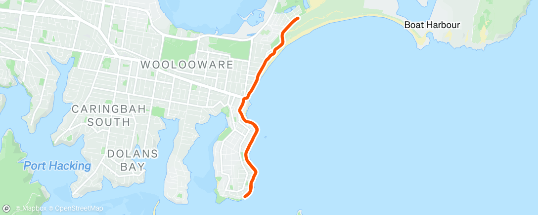 Map of the activity, Evening Run