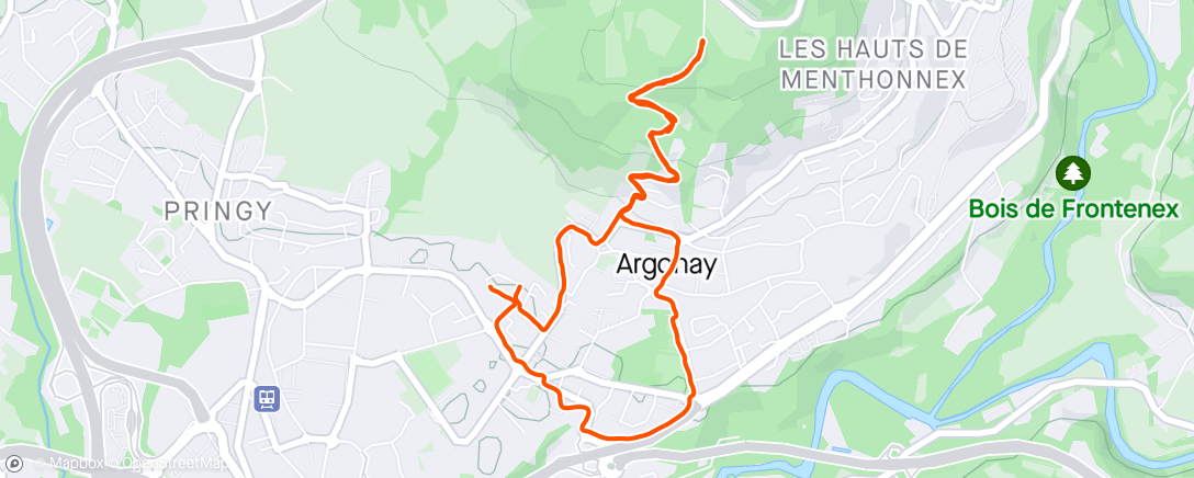 Map of the activity, Argonay - Fractionné