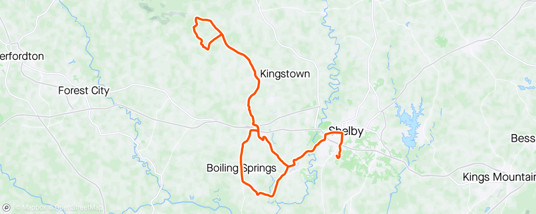 Mapa da atividade, Afternoon Ride - SS