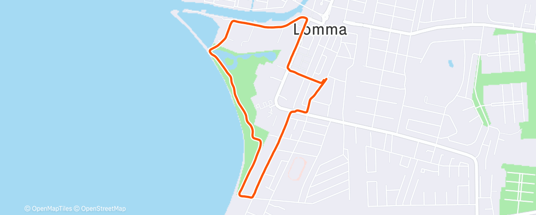 Map of the activity, Afternoon Run