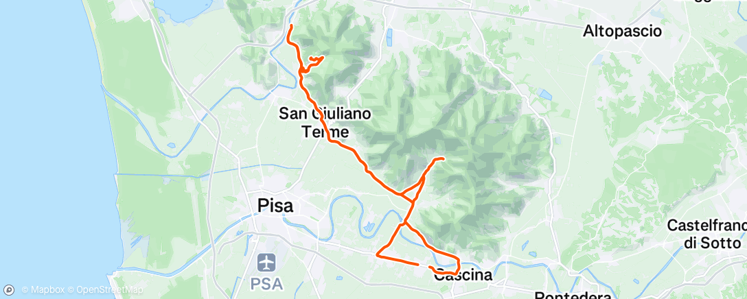 Map of the activity, Afternoon Ride
