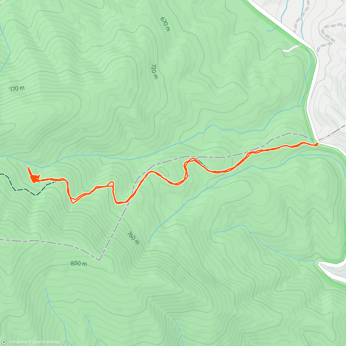 Map of the activity, Morning Hike