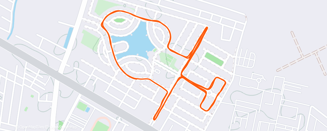 Map of the activity, Evening Run