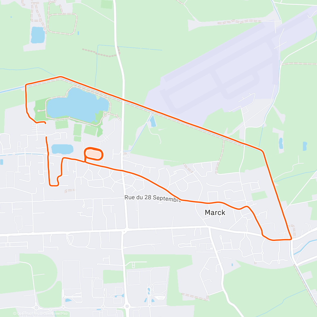 Map of the activity, Last run 2025 🥂