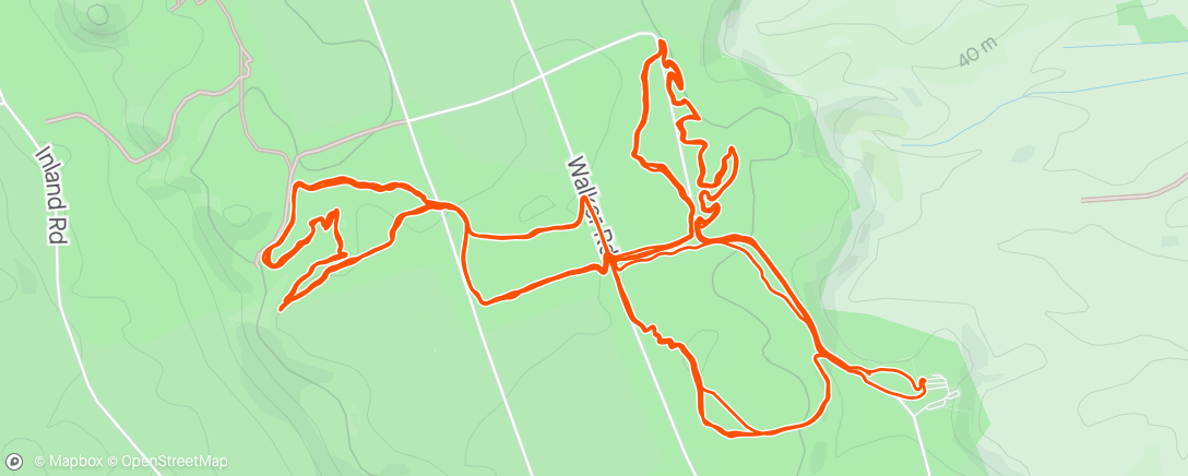 Map of the activity, Easy woodhill laps