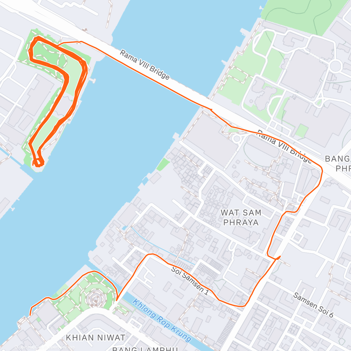 Map of the activity, 6M Bangkok Rama VIII