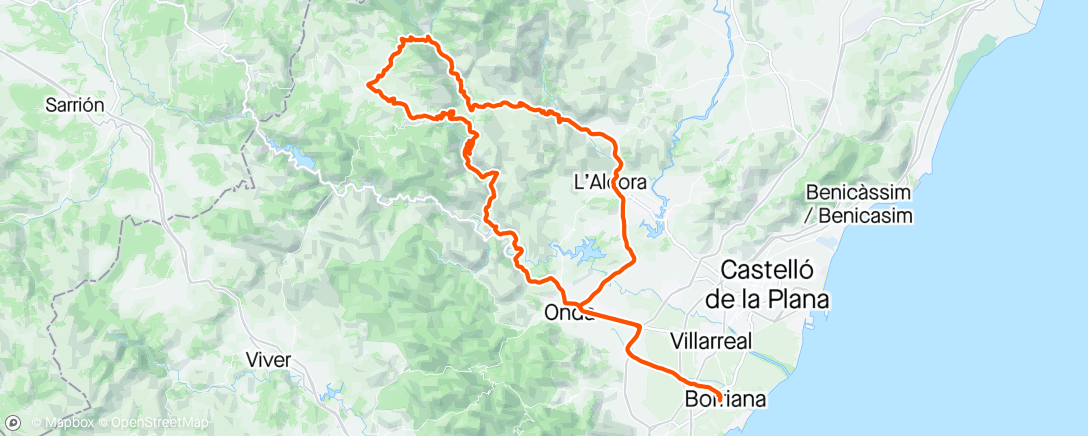 Map of the activity, Remolcador - San Bartolomé - Ludiente