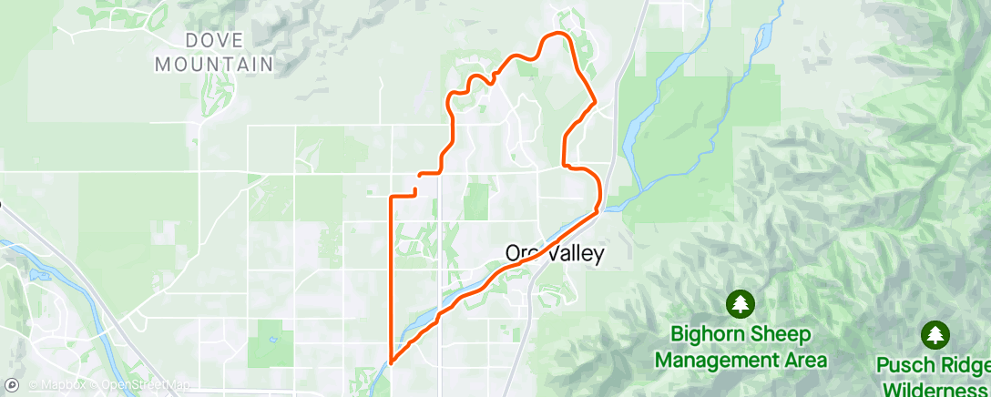Map of the activity, Path Rancho
