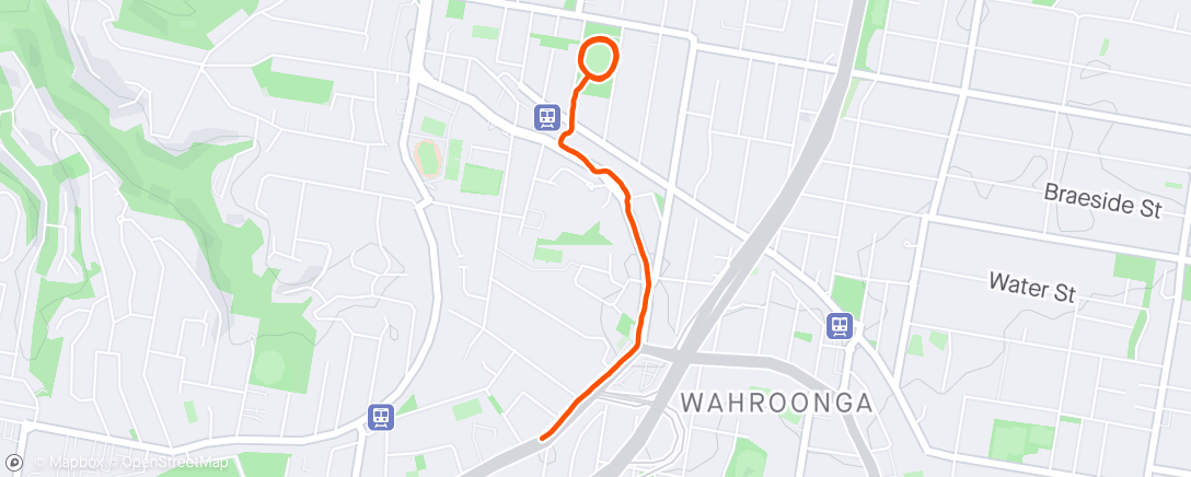 Map of the activity, Morning Run, WU