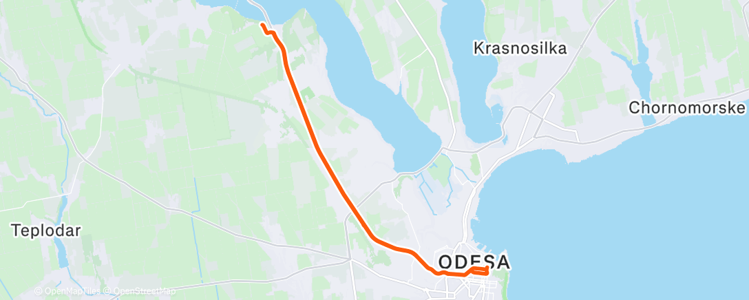 Map of the activity, Утренний велозаезд