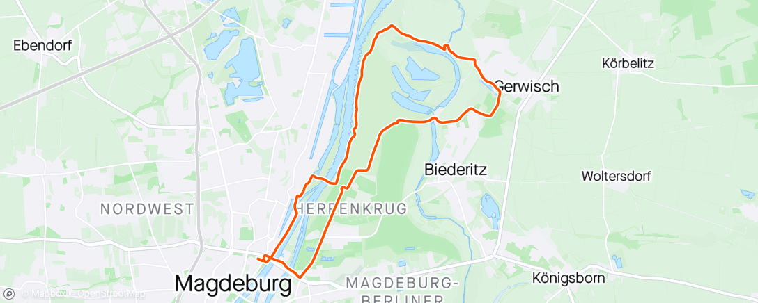 Map of the activity, Nachtlauf