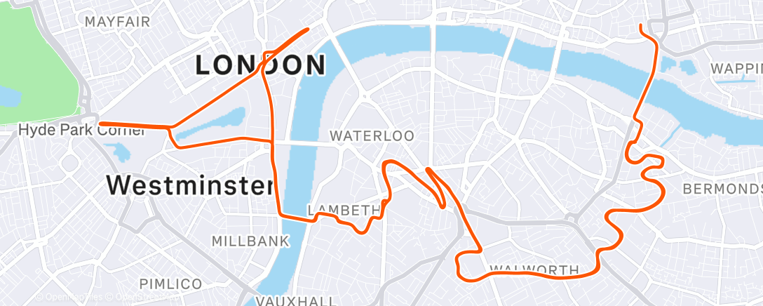 Map of the activity, Zwift - Race: Stage 4: Fresh Outta '25: London Uprising (B) on London Uprising in London