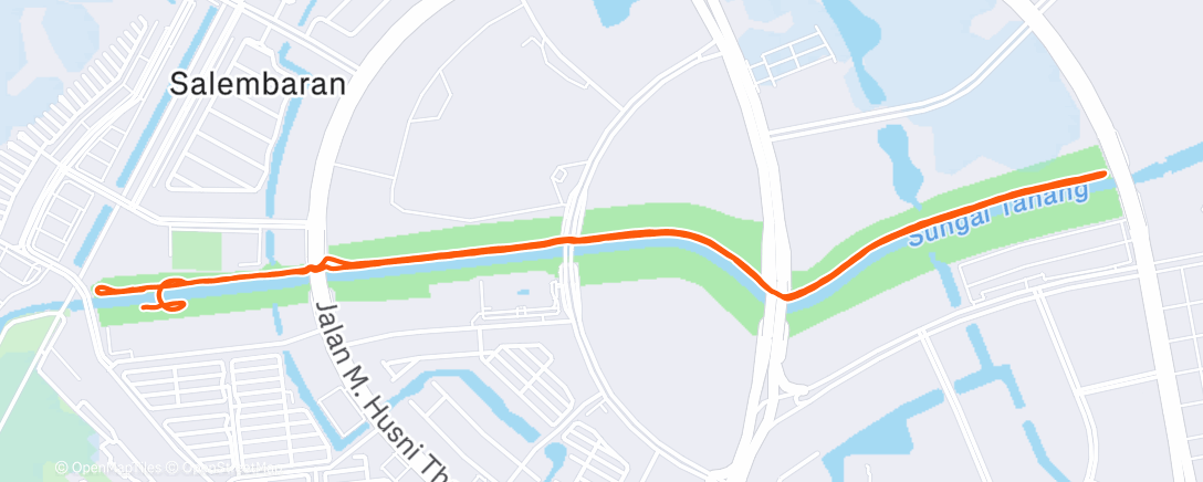 Map of the activity, Afternoon Run