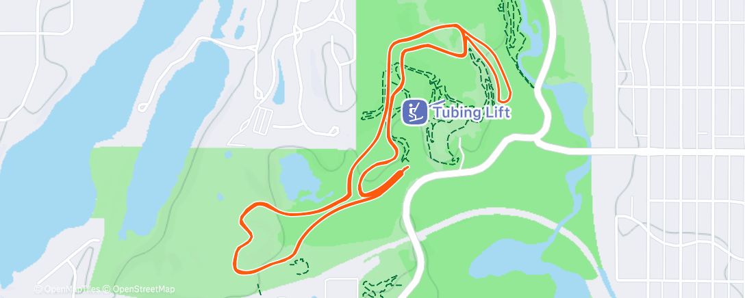 Map of the activity, Lunch Ski