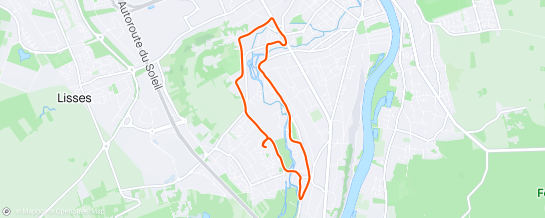 Mapa da atividade, Course à pied le matin 🤗