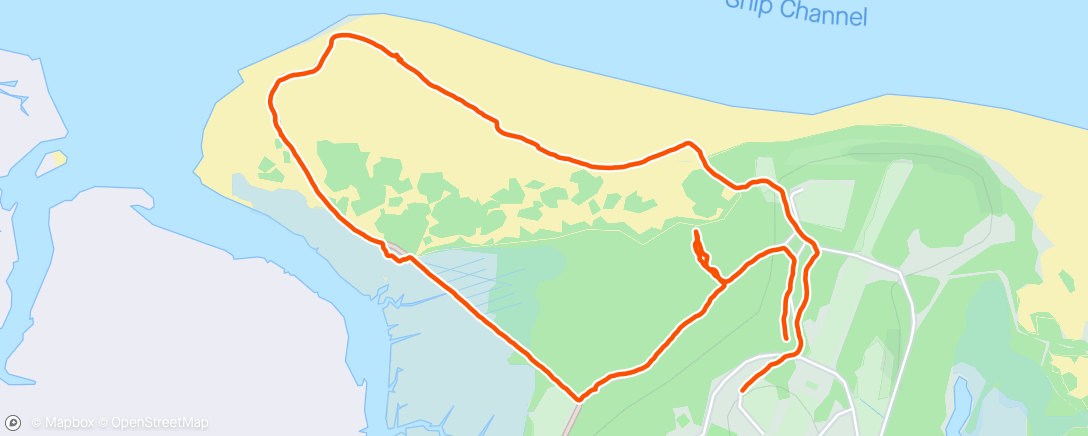 Map of the activity, Steep hill beach