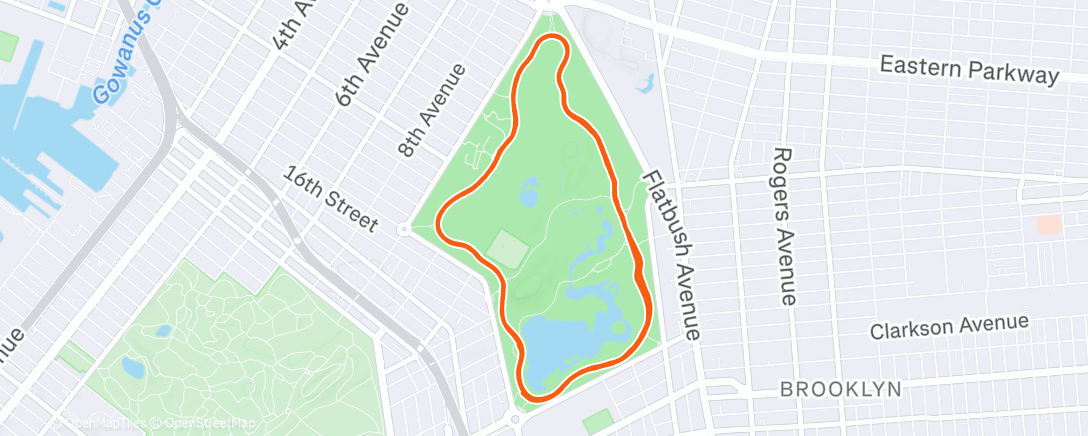 Map of the activity, Morning Run