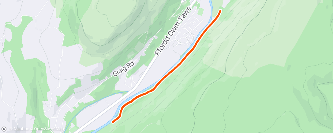 Mapa de la actividad, Cycle Route 43, Ystalyfera Parkrun